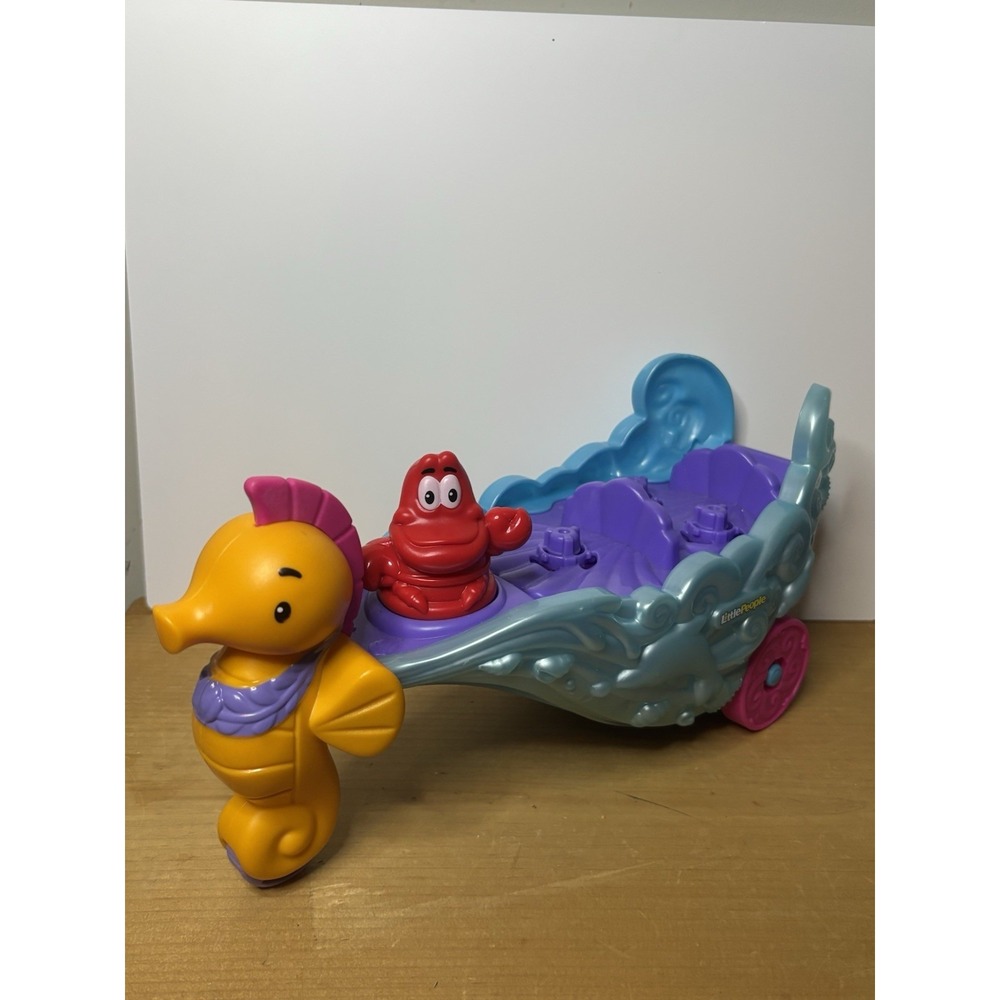 Fisher Price Little People Disney Princess Ariel's Light Up Sea Carriage ONLY